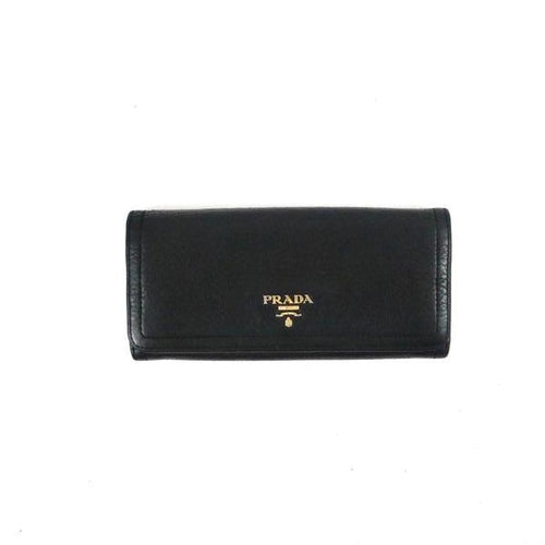 Pebbled Leather Flap Wallet