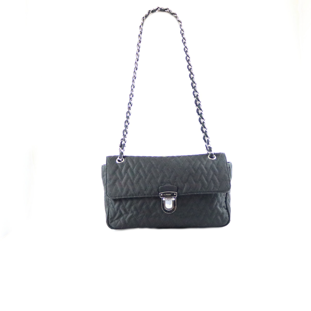 Nylon Tessuto Quilted Flap Bag