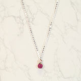 Pink Sparkle Ball Long Necklace