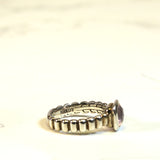 Sterling Silver Ring Pink Stone
