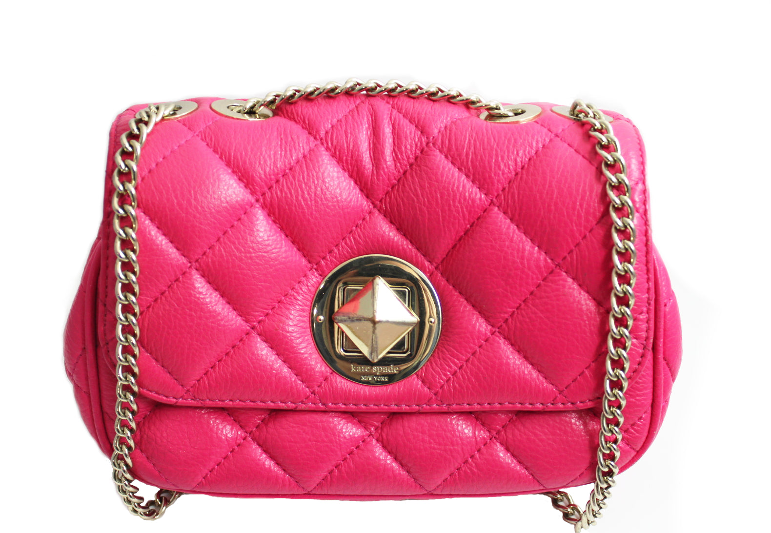 Quilted Pink Leather Convertible Bag