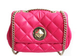 Quilted Pink Leather Convertible Bag