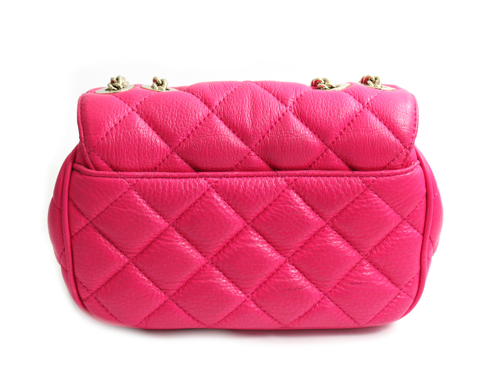Quilted Pink Leather Convertible Bag