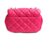 Quilted Pink Leather Convertible Bag