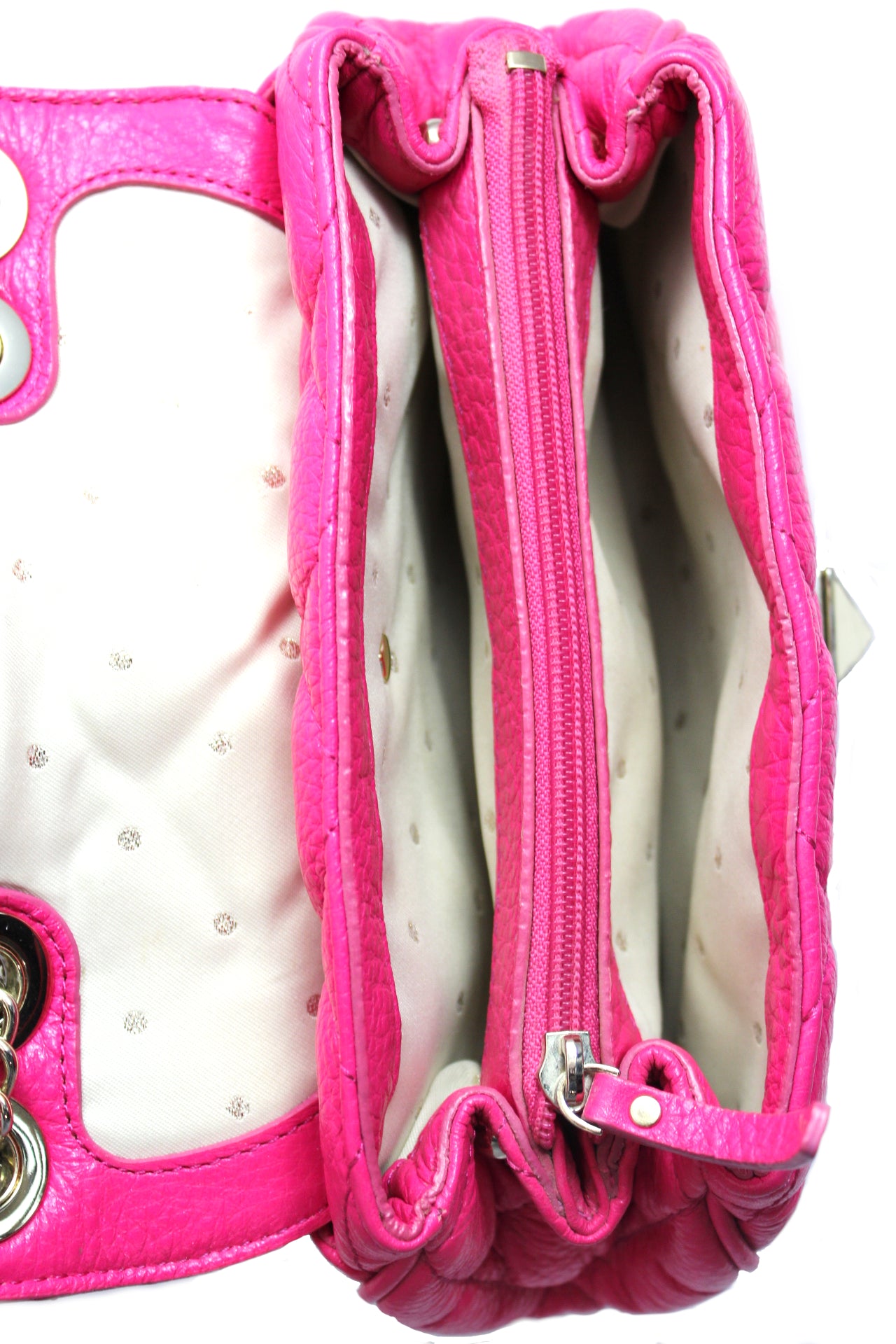 Quilted Pink Leather Convertible Bag