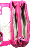 Quilted Pink Leather Convertible Bag