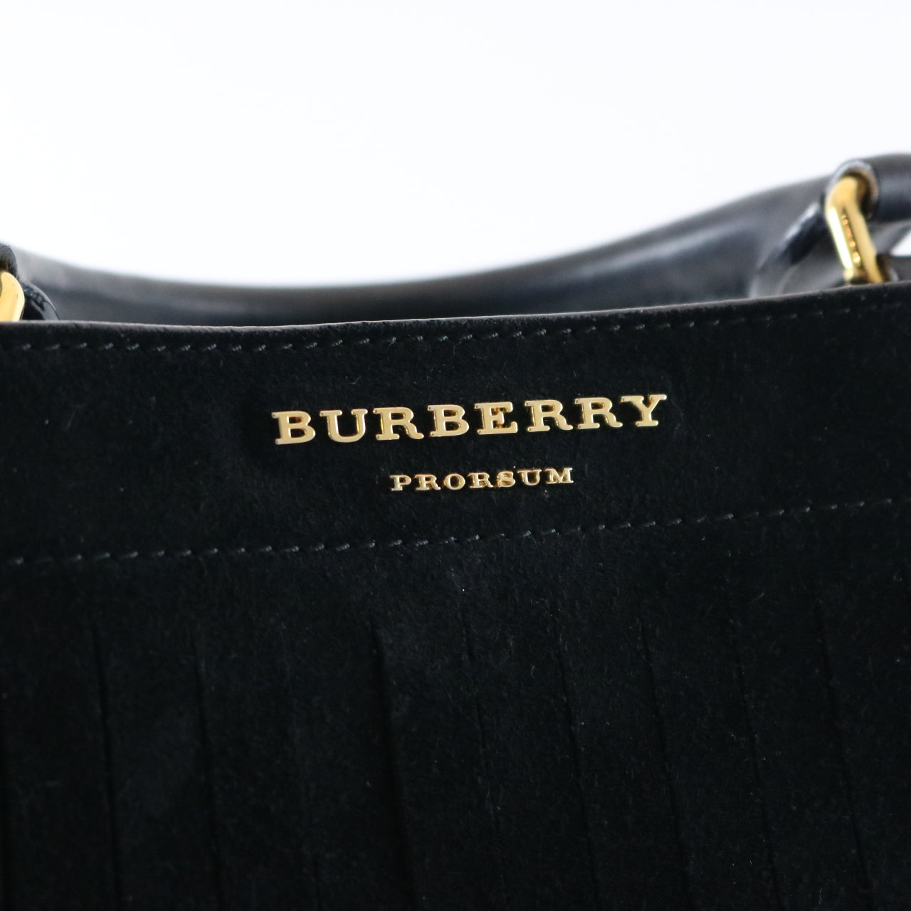 Suede Fringe Small Bucket Bag