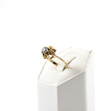 Genuine Aquamarine Floral Ring