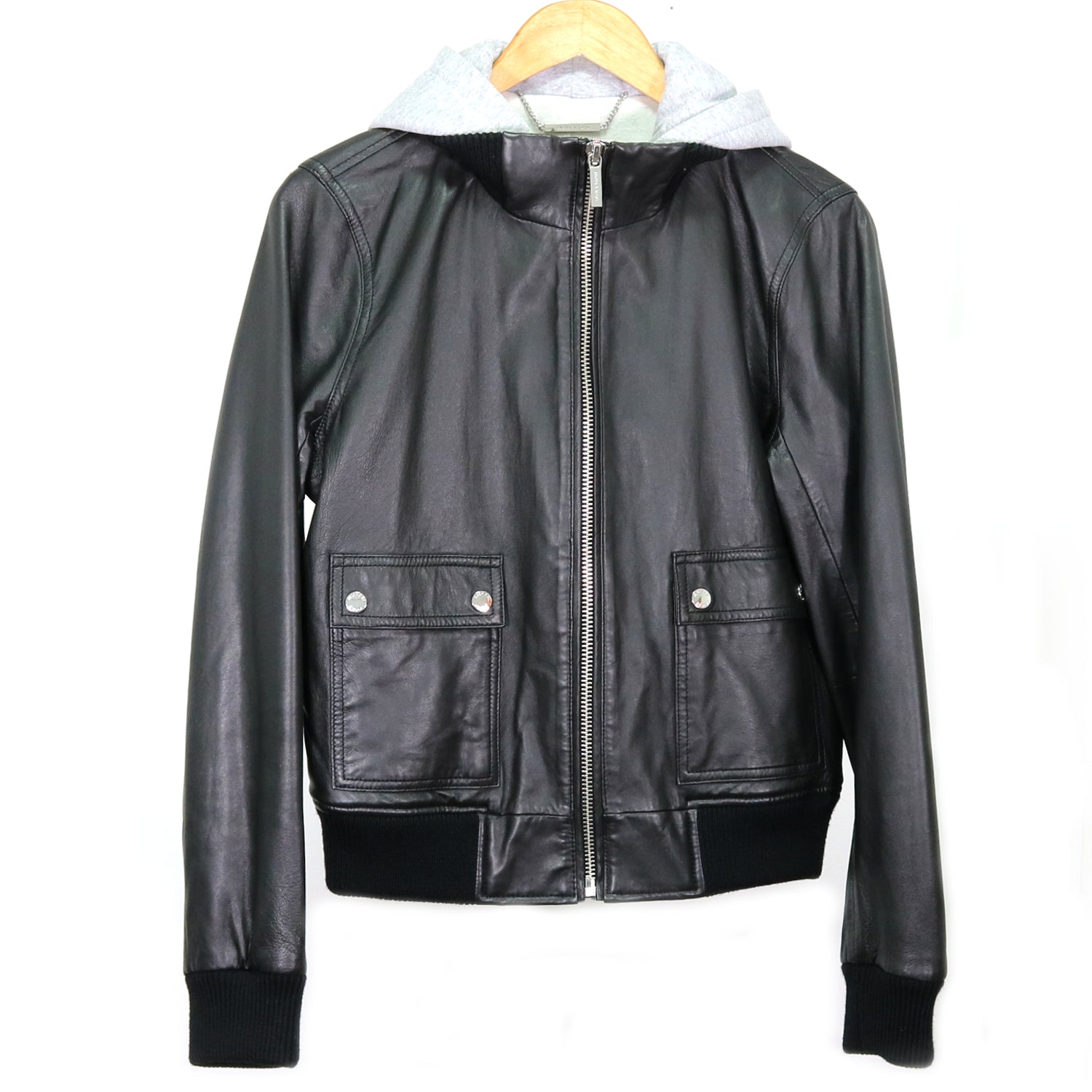 Hooded Leather Jacket