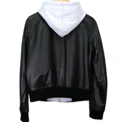 Hooded Leather Jacket