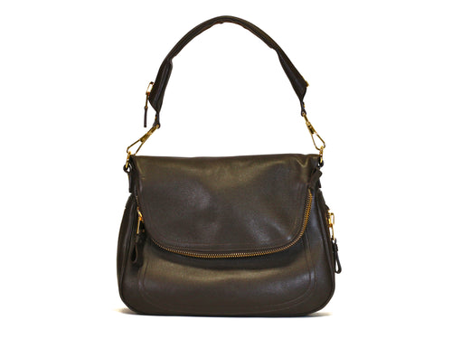 Jennifer Leather Shoulder Bag Large