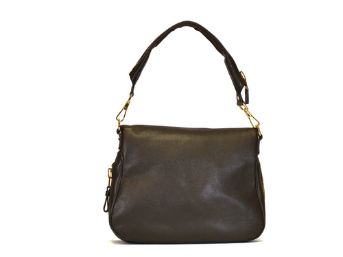 Jennifer Leather Shoulder Bag Large