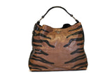 Stripes Leather Hobo