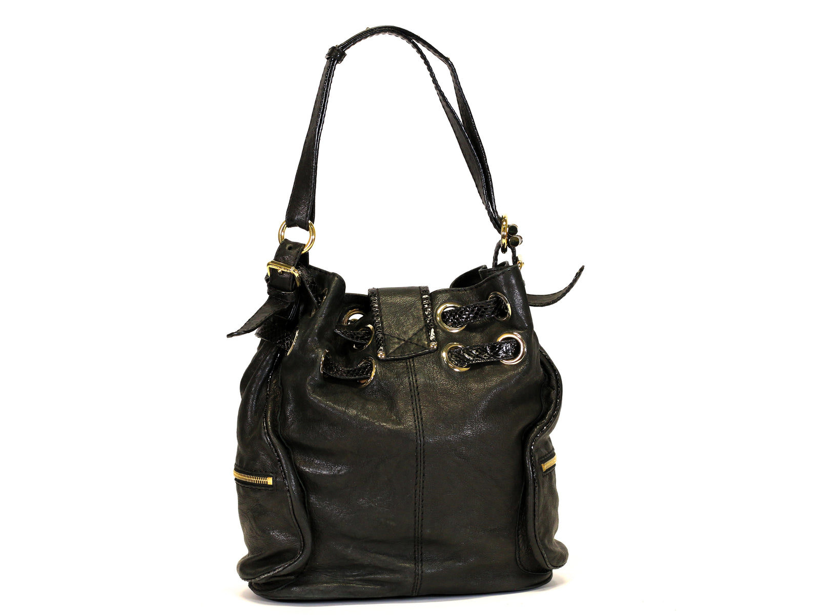 Leather Bucket Bag