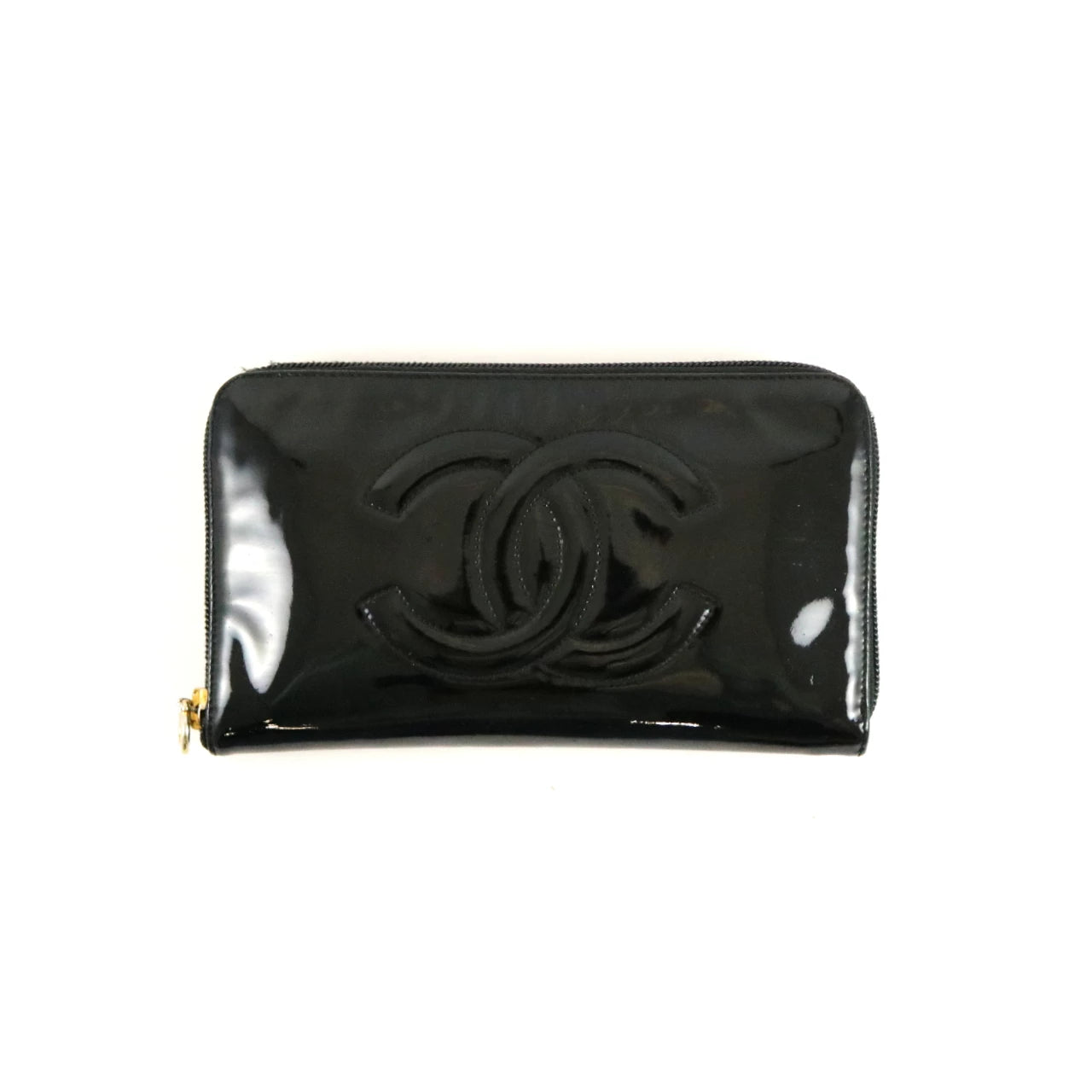 Timeless Patent Leather Continental Zipper Wallet