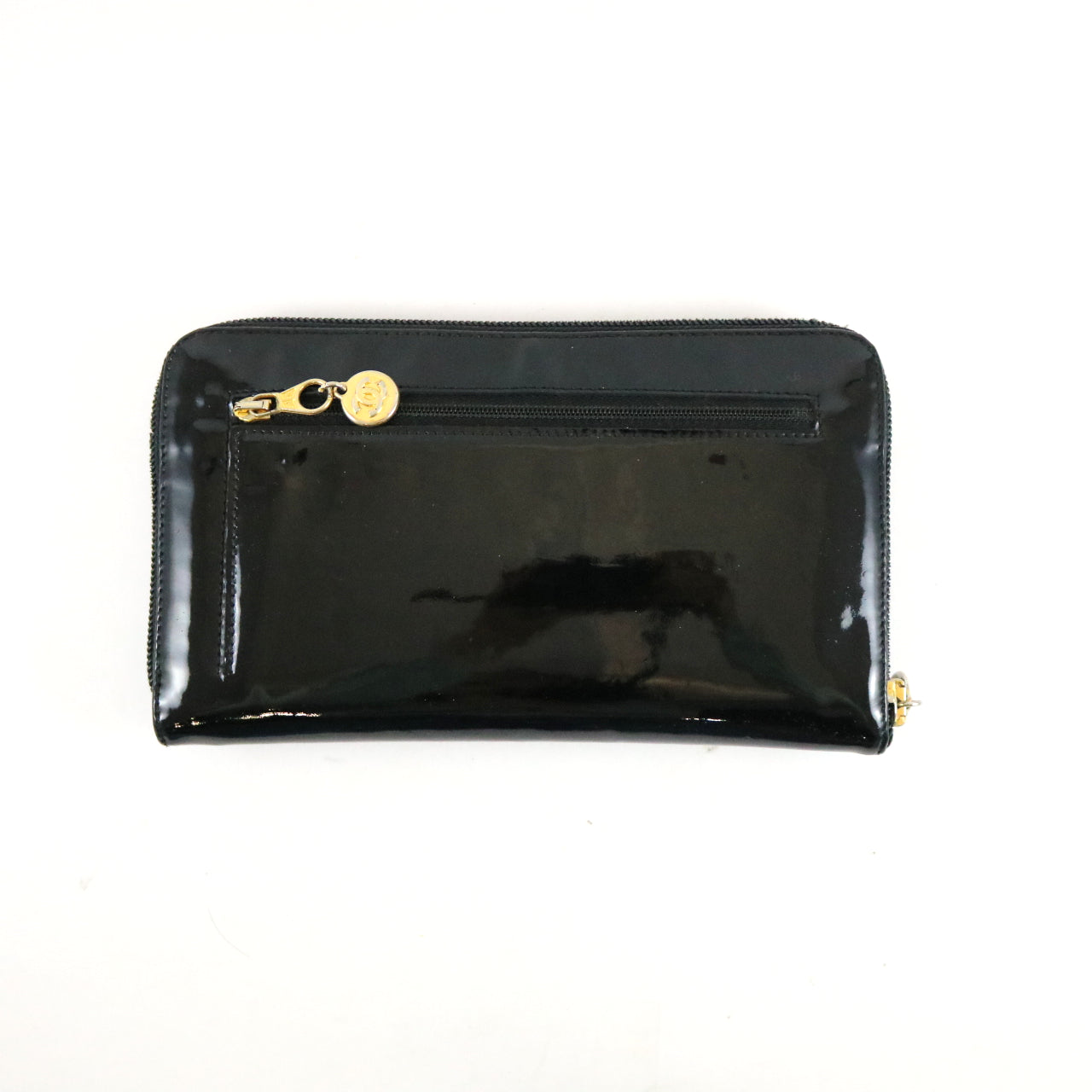 Timeless Patent Leather Continental Zipper Wallet