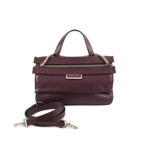 Oxblood Flap Satchel