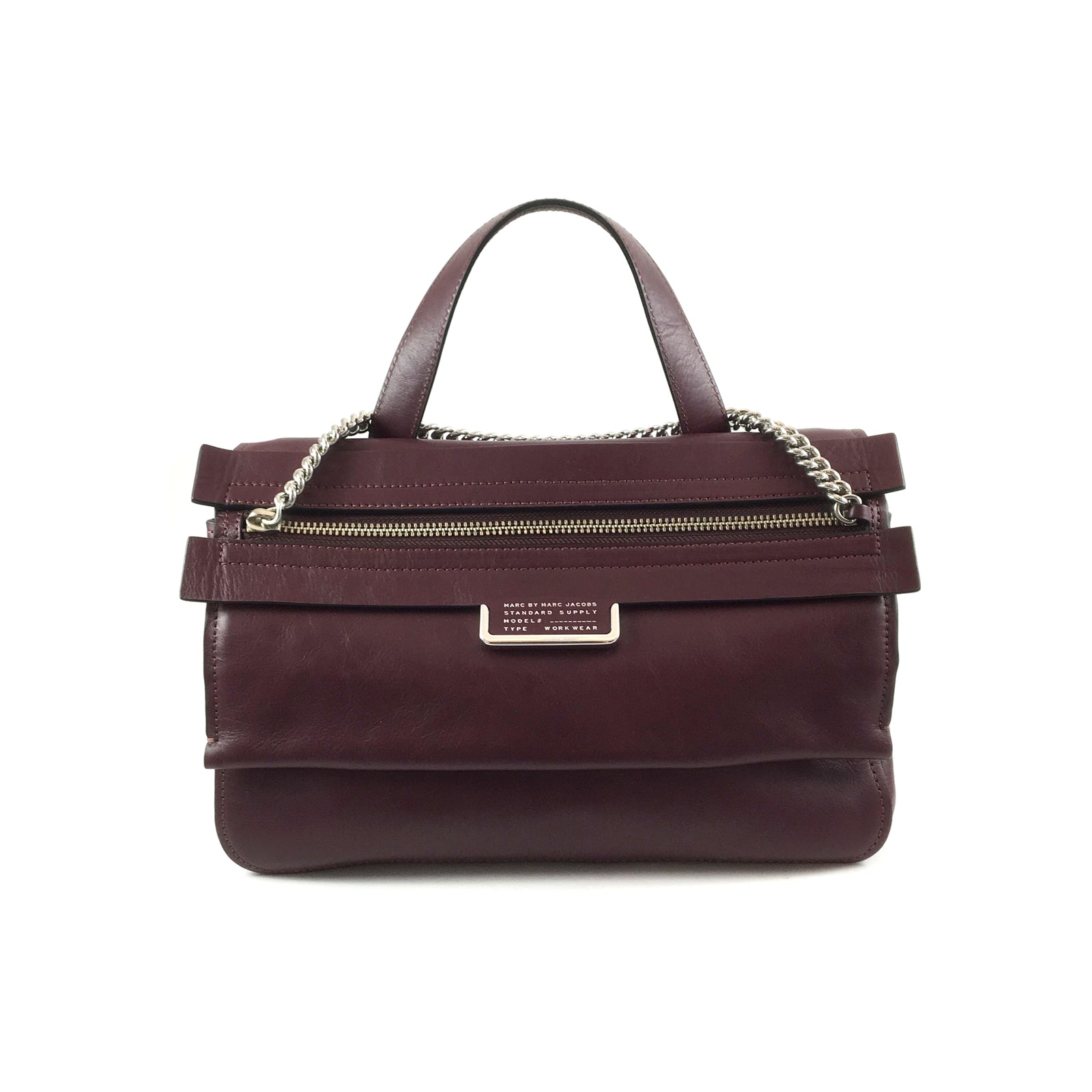 Oxblood Flap Satchel