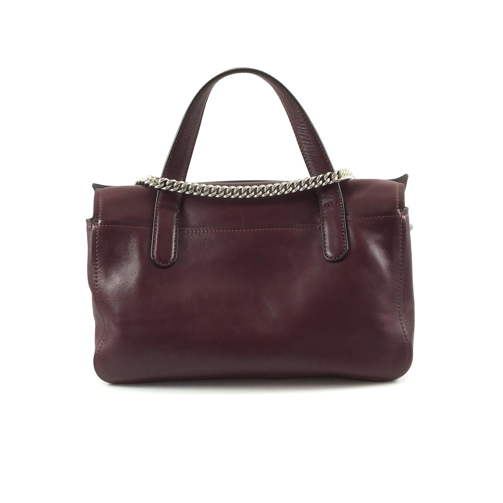 Oxblood Flap Satchel