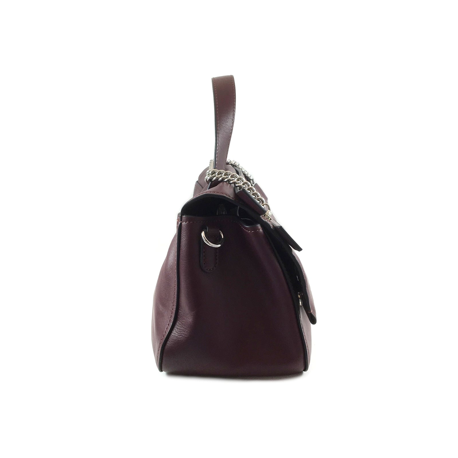 Oxblood Flap Satchel