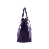Purple Saffiano Galleria Double Zip Tote