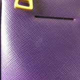 Purple Saffiano Galleria Double Zip Tote
