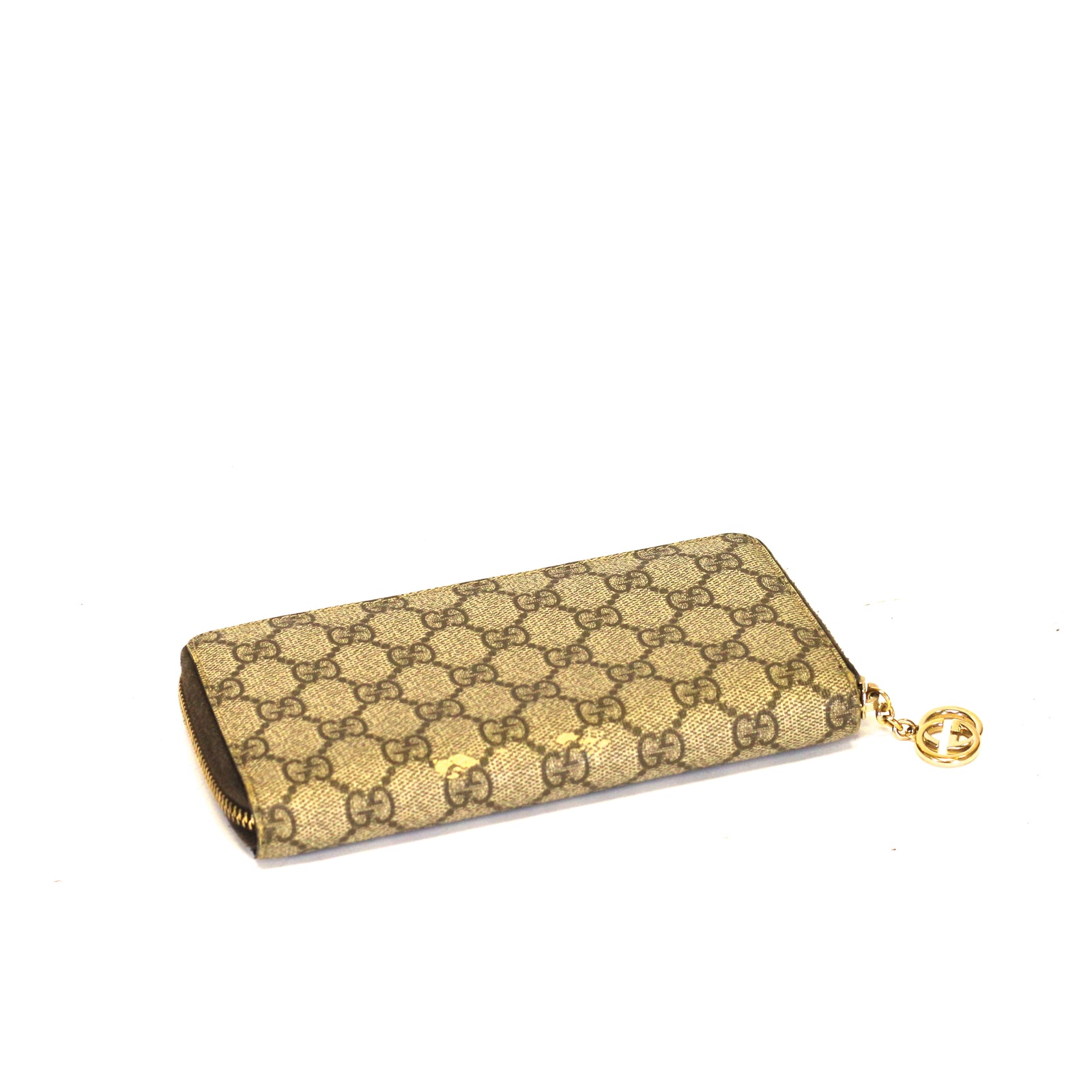 GG Supreme Monogram Zip Around Wallet