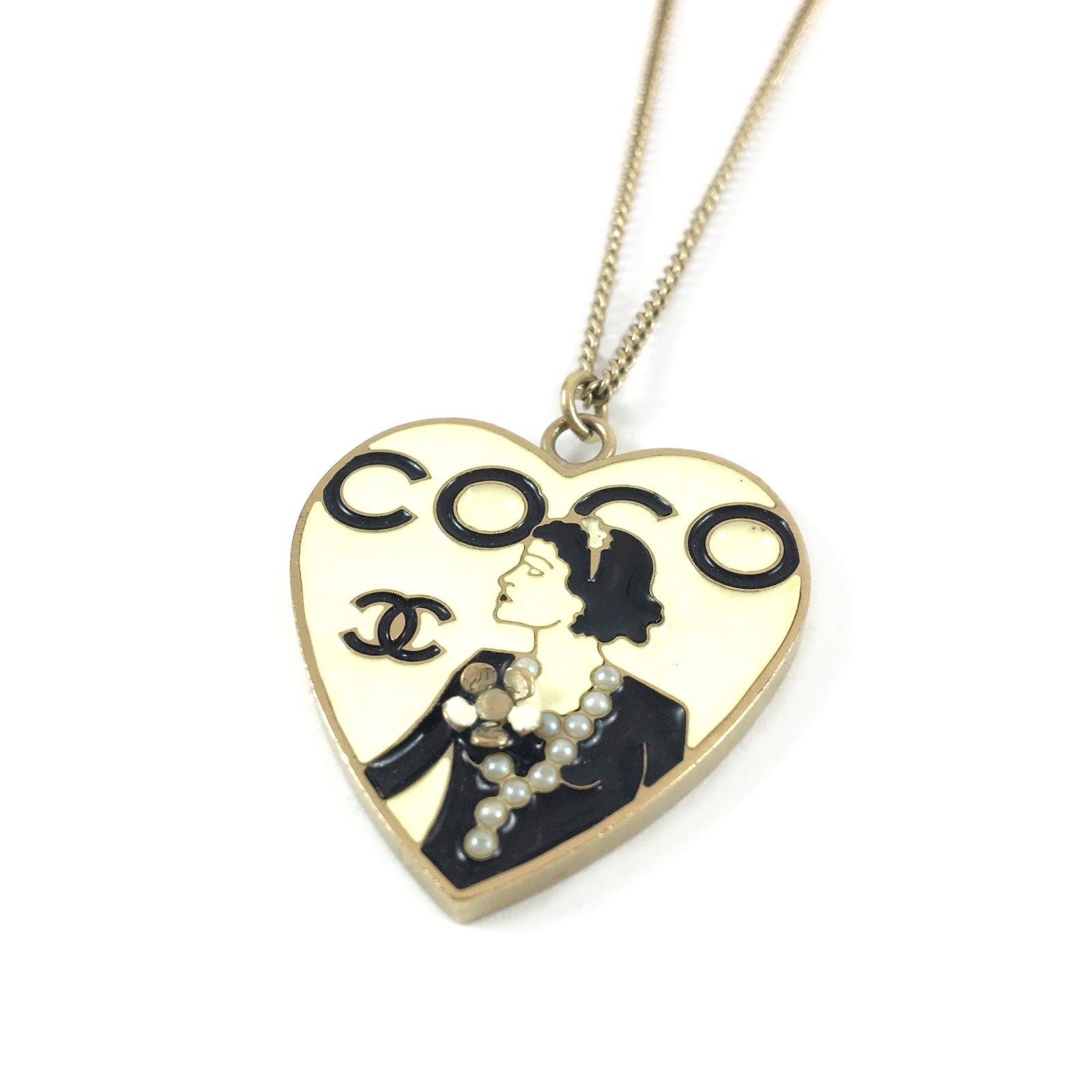 Coco Chanel Heart Necklace