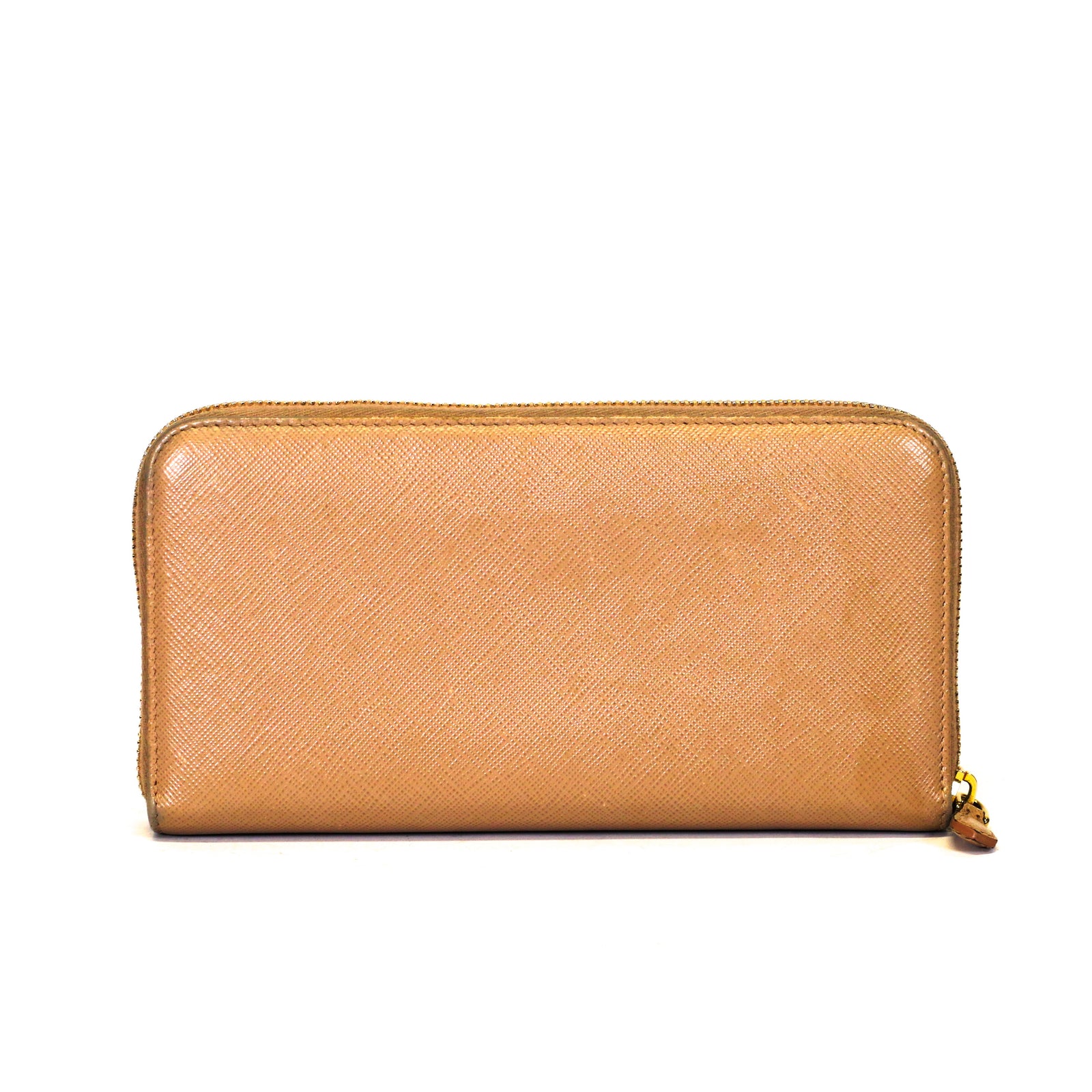 Saffiano Metal Zip Around Wallet