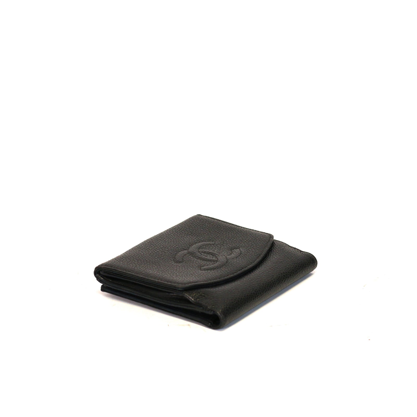 Caviar Timeless CC Compact French Wallet Black