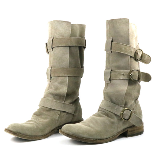 Suede Mid Calf Boots