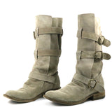 Suede Mid Calf Boots