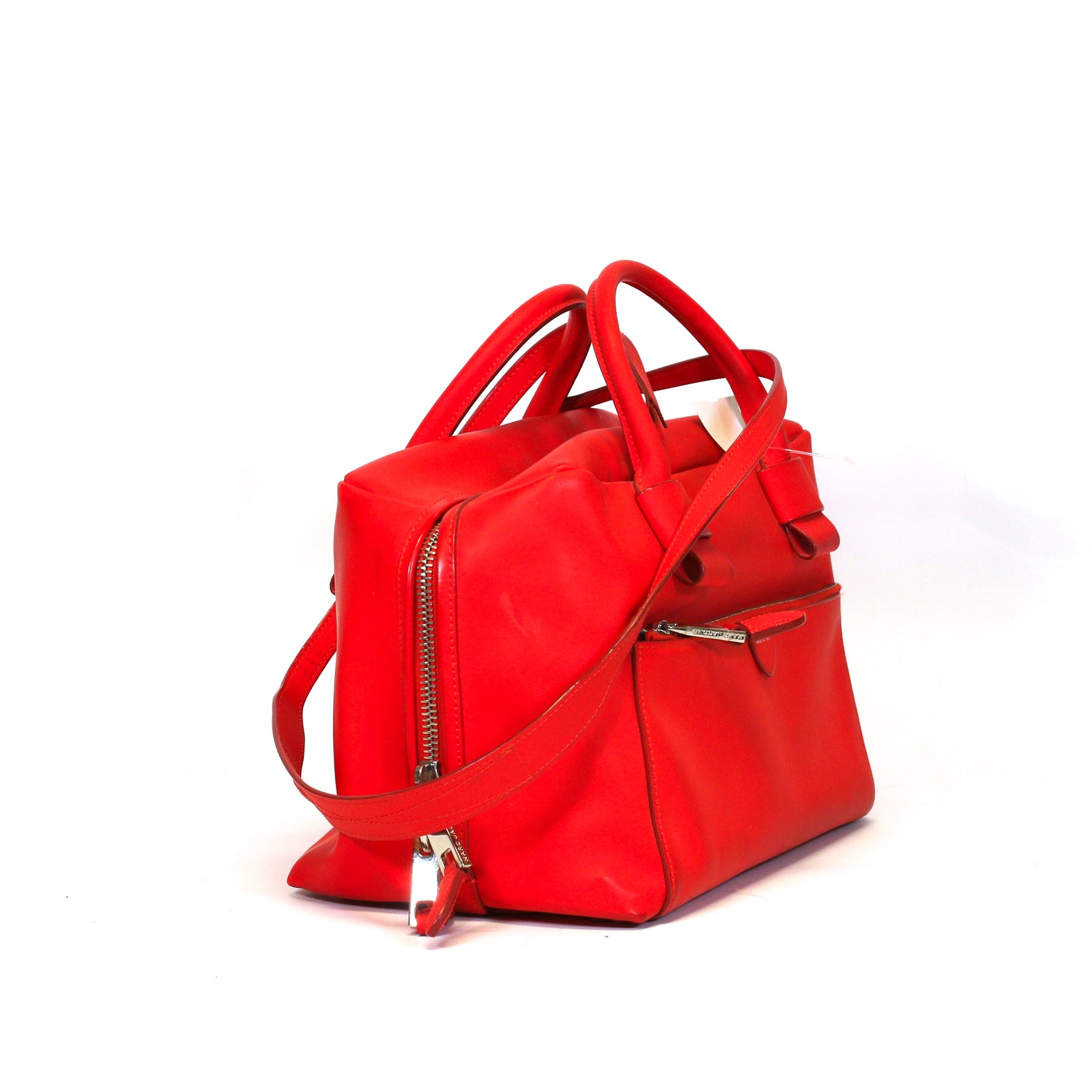 Rubber Coated Calfskin Satchel