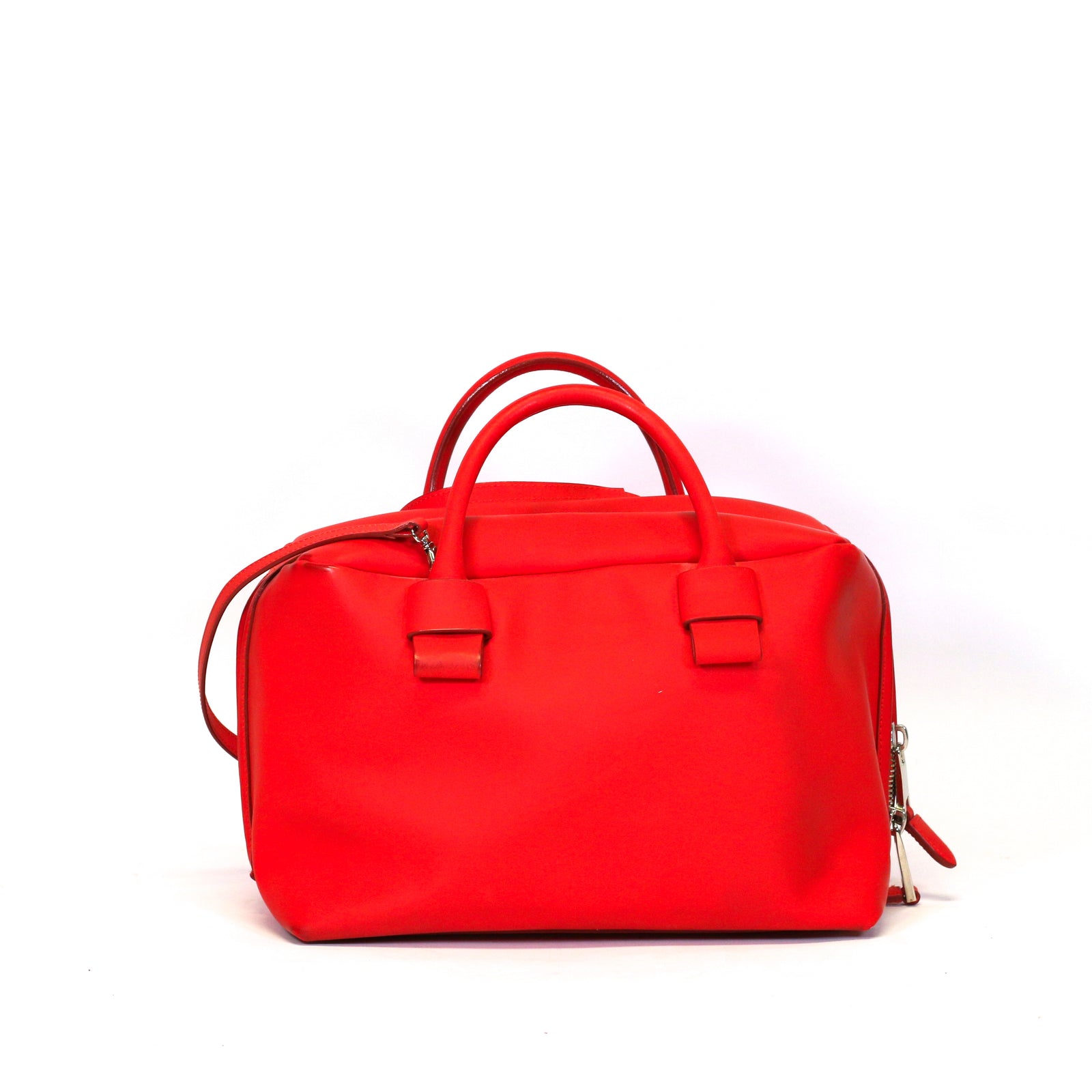 Rubber Coated Calfskin Satchel