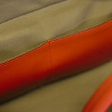 Rubber Coated Calfskin Satchel