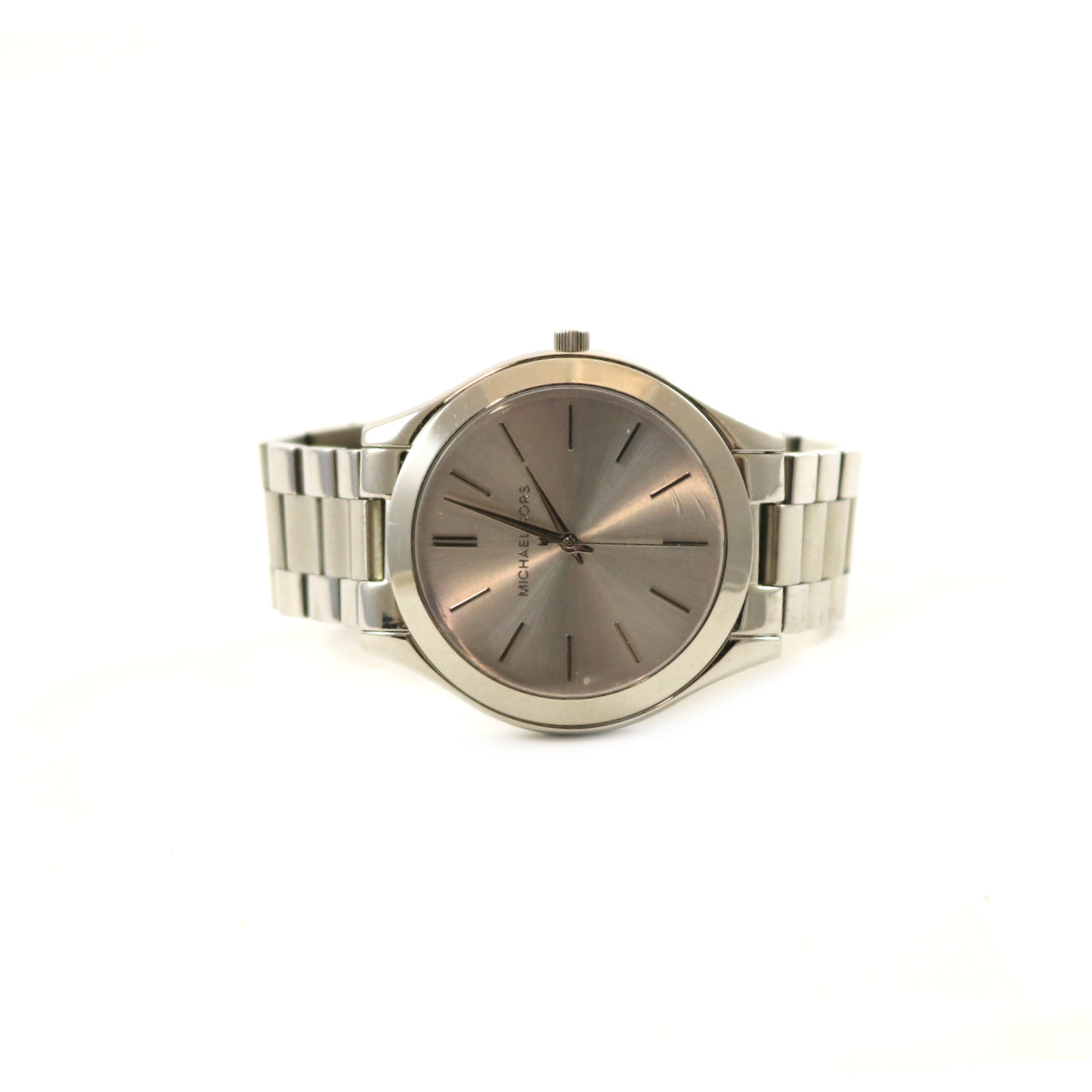 Silver Round Watch