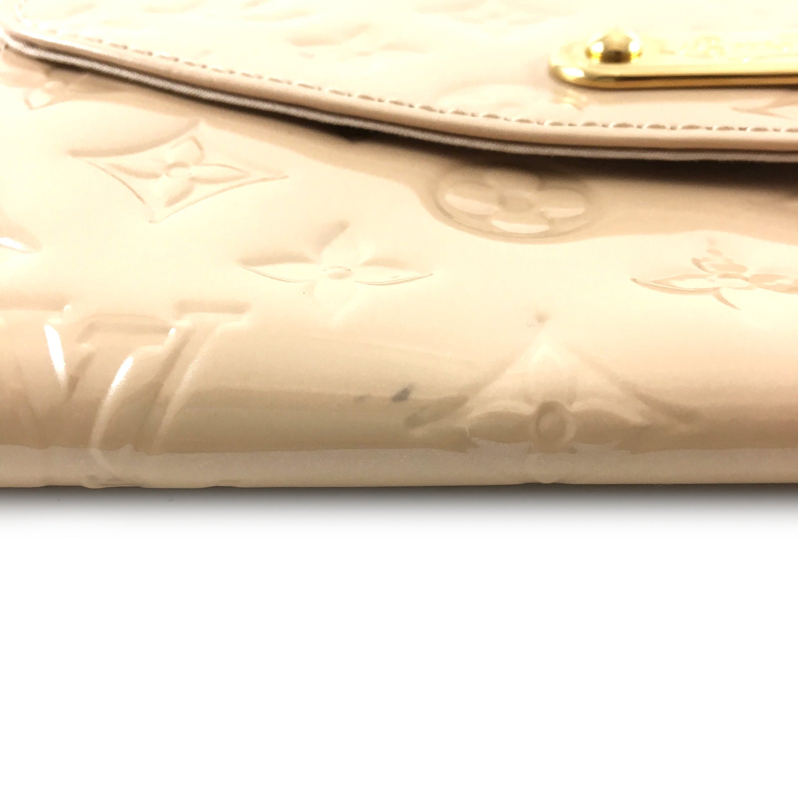 Louis Vuitton Vernis Sunset Boulevard Flap Clutch Yellow