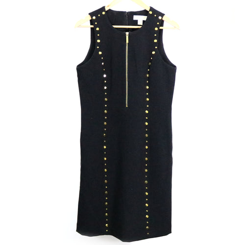 Gold Studded Sheath Dress