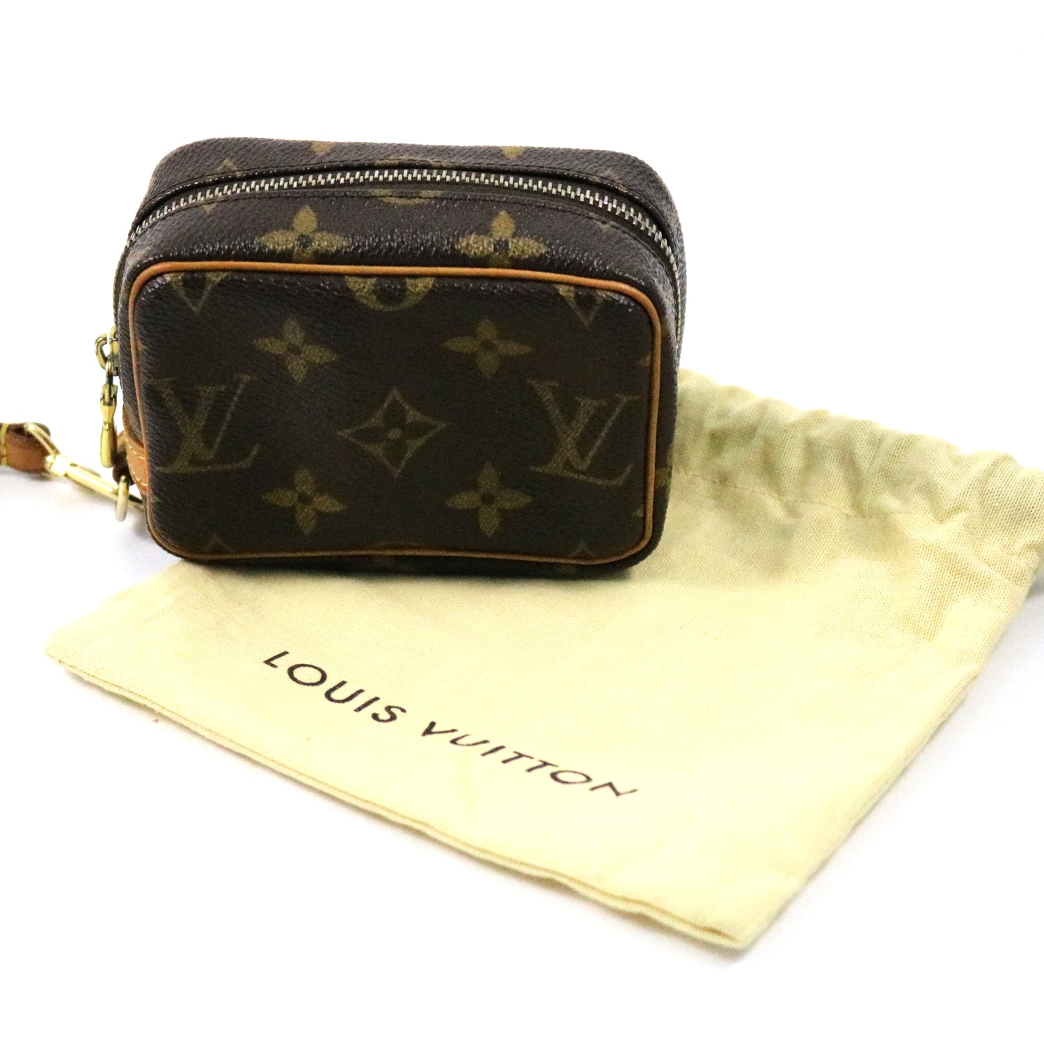 Louis Vuitton Monogram Canvas Trousse Wapity Mini Pouch Wrist Bag