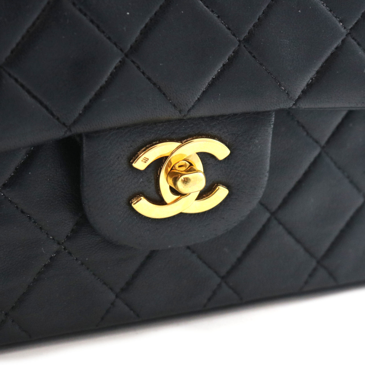 Lambskin Quilted Medium Double Flap