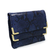 Python Embossed Clutch