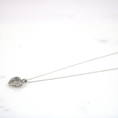 10k Gold Genuine Diamond Circle Pendant Necklace
