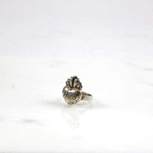 Crown Heart Signature Ring