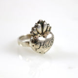 Crown Heart Signature Ring