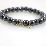 Faceted Hematite Stretch Bracelet