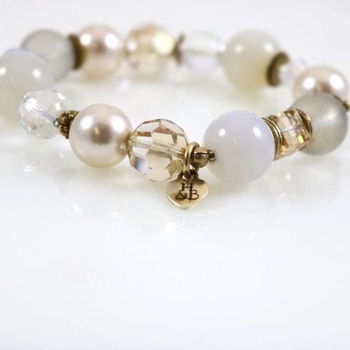 Champagne Tone Stretch Bracelet