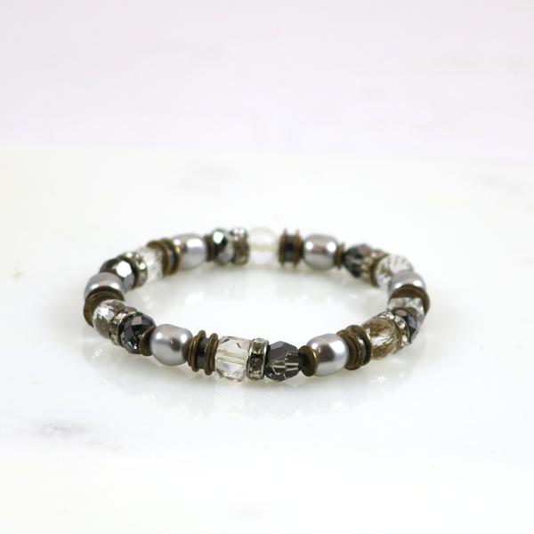 Grey Tone Stretch Bracelet