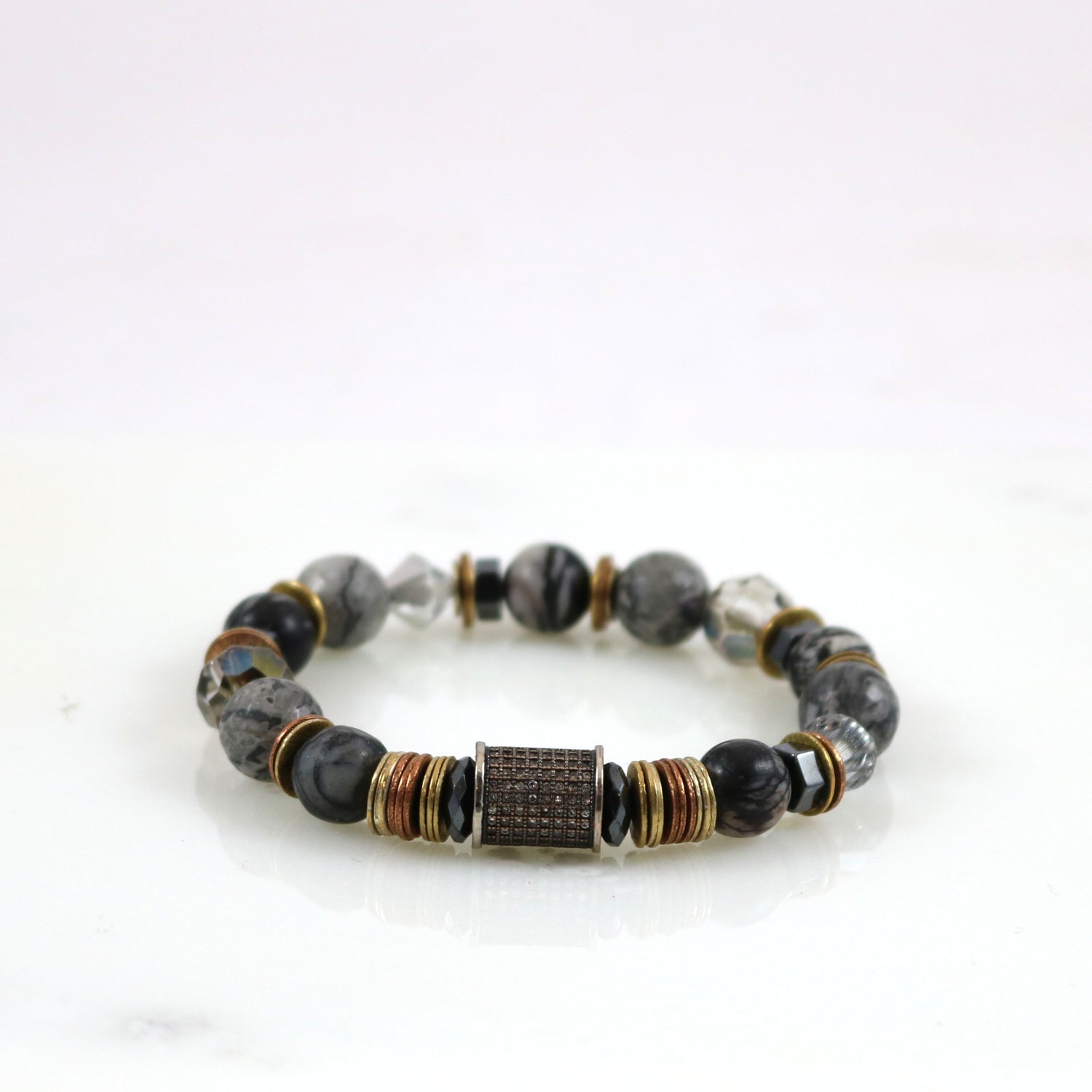 Zebra Jasper Stretch Bracelet