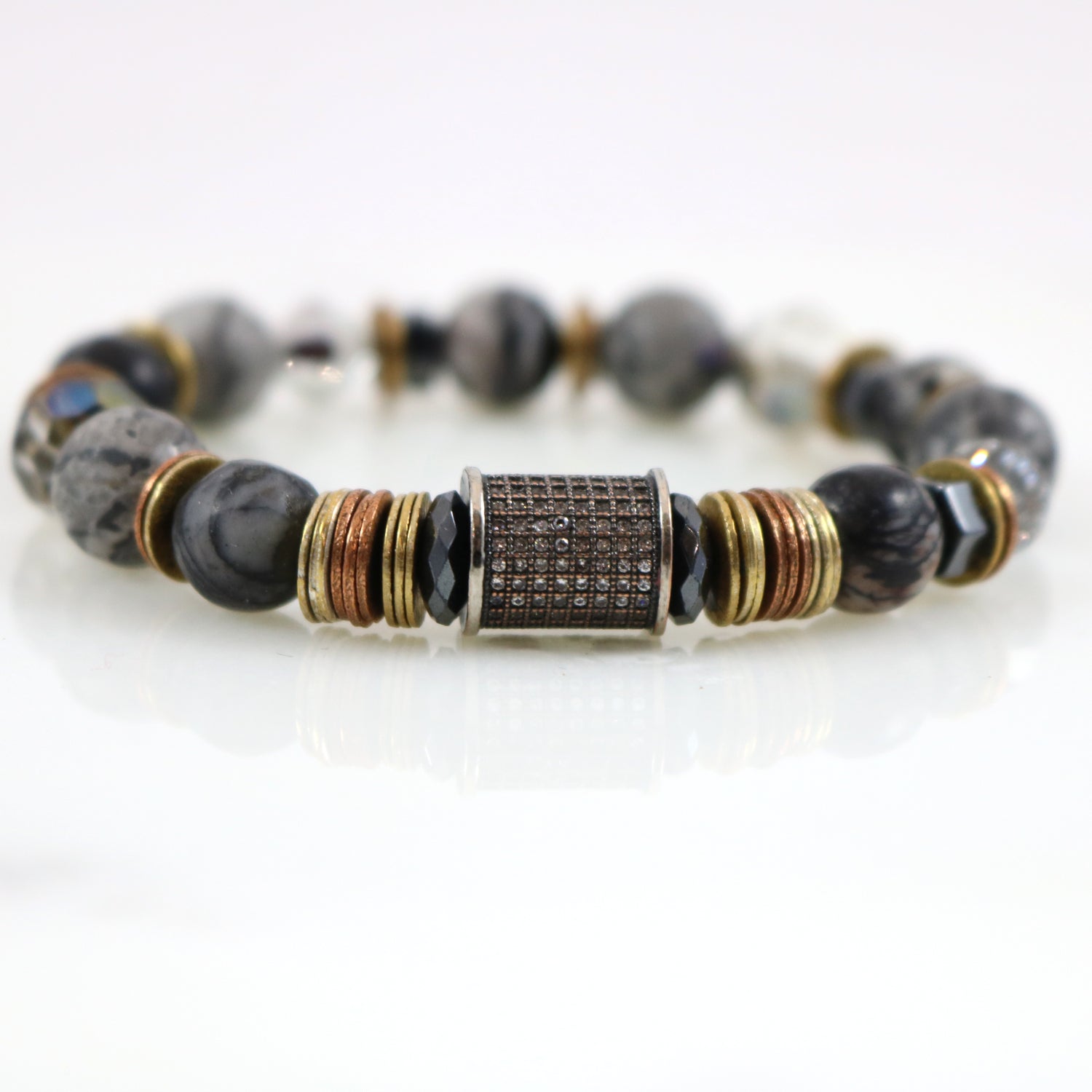 Zebra Jasper Stretch Bracelet
