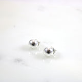 Silver Tone Ball Earrings